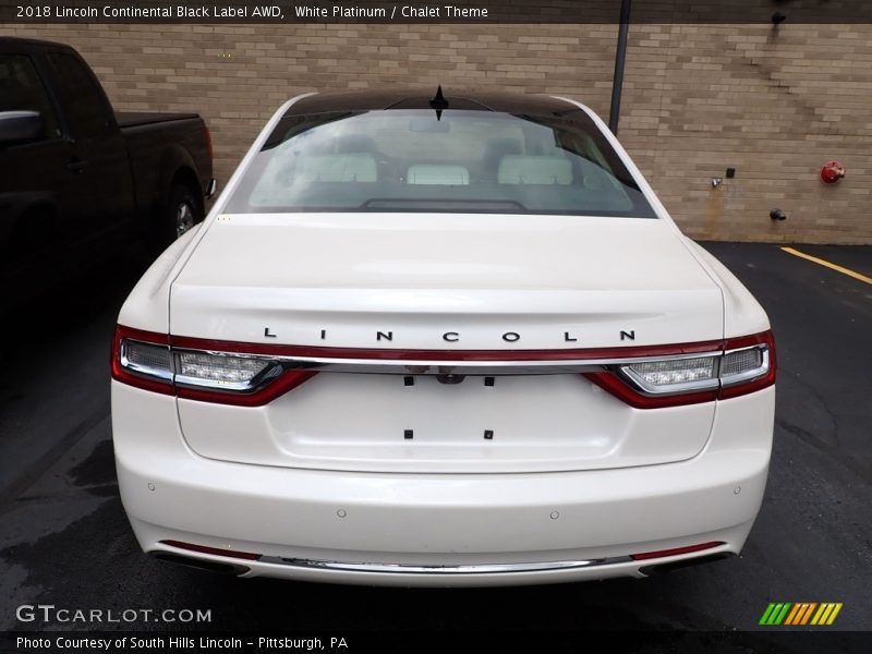 White Platinum / Chalet Theme 2018 Lincoln Continental Black Label AWD