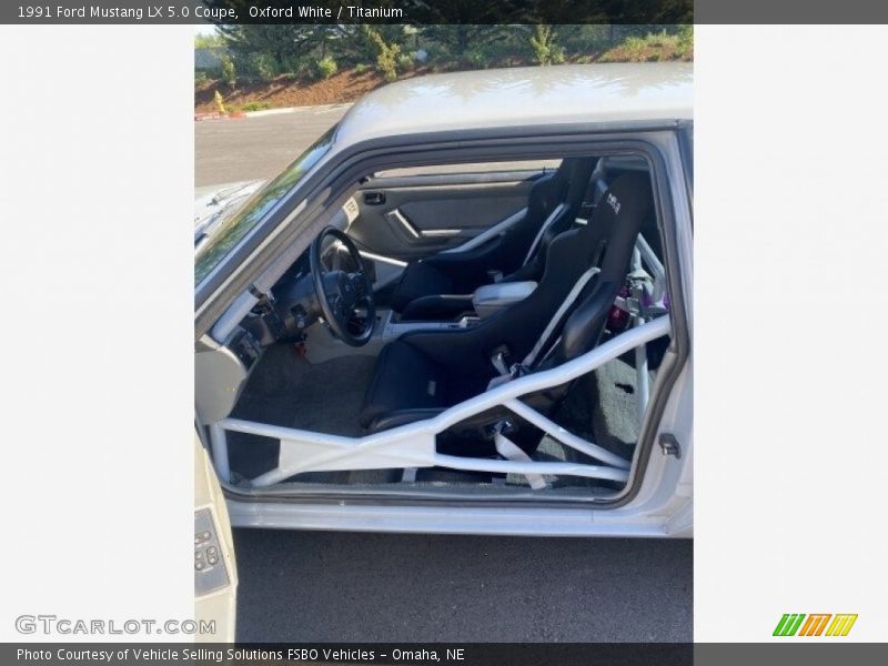 Oxford White / Titanium 1991 Ford Mustang LX 5.0 Coupe