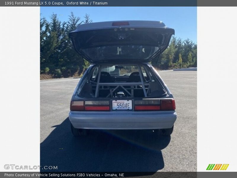 Oxford White / Titanium 1991 Ford Mustang LX 5.0 Coupe