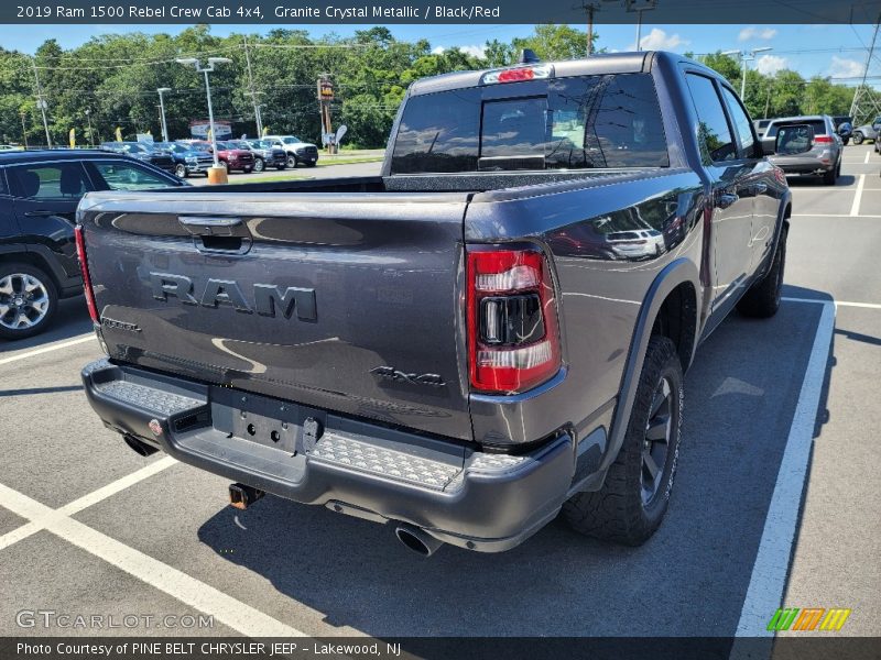 Granite Crystal Metallic / Black/Red 2019 Ram 1500 Rebel Crew Cab 4x4