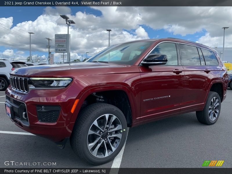 Velvet Red Pearl / Black 2021 Jeep Grand Cherokee L Overland 4x4