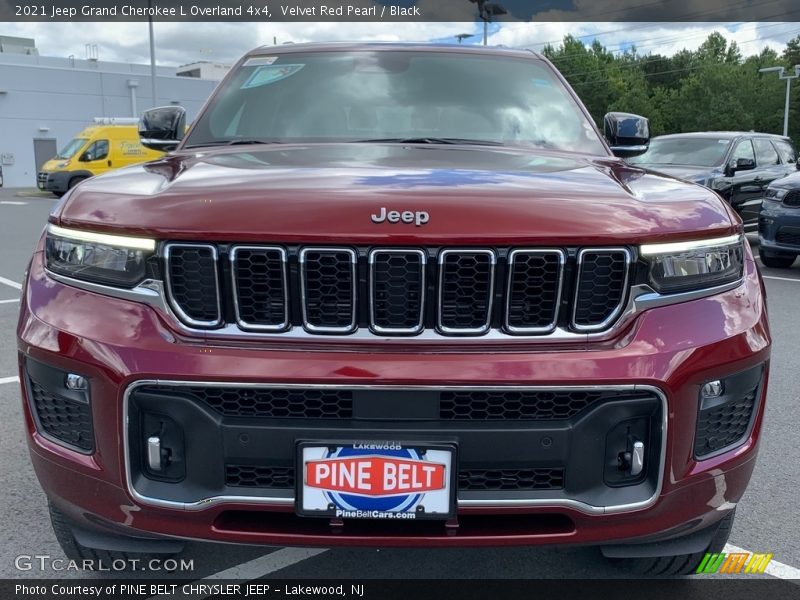 Velvet Red Pearl / Black 2021 Jeep Grand Cherokee L Overland 4x4