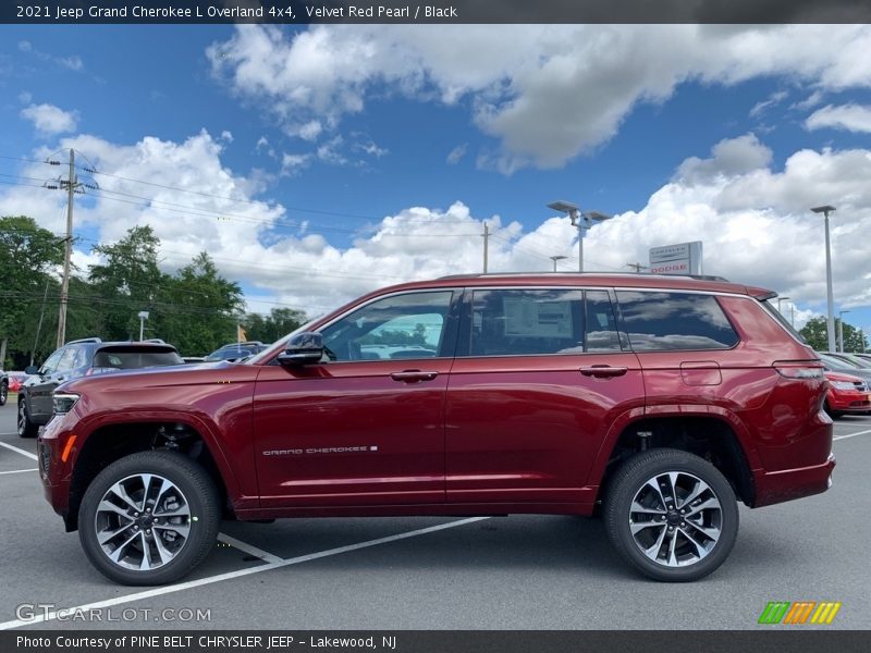 Velvet Red Pearl / Black 2021 Jeep Grand Cherokee L Overland 4x4