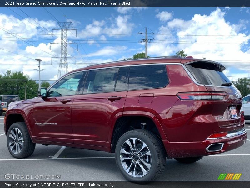 Velvet Red Pearl / Black 2021 Jeep Grand Cherokee L Overland 4x4