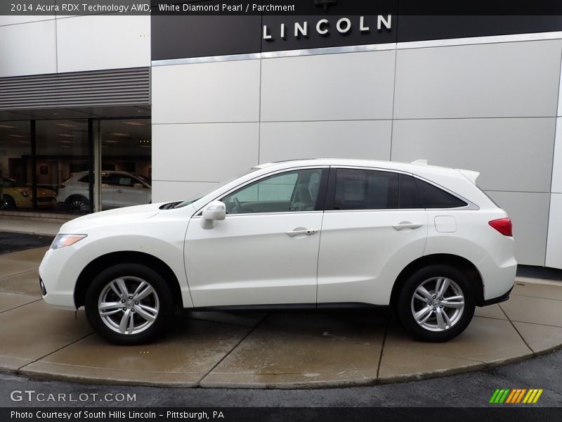 White Diamond Pearl / Parchment 2014 Acura RDX Technology AWD