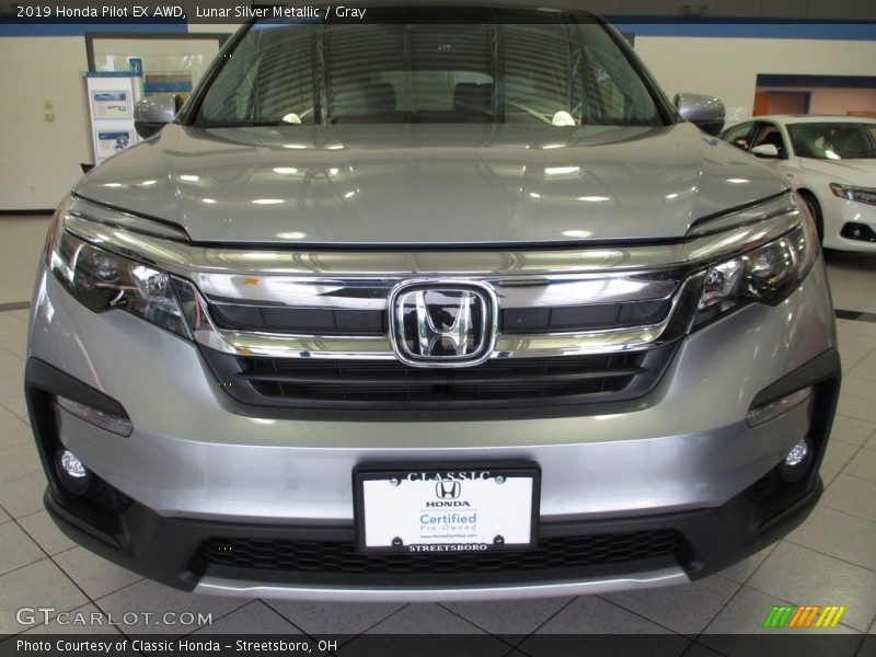 Lunar Silver Metallic / Gray 2019 Honda Pilot EX AWD