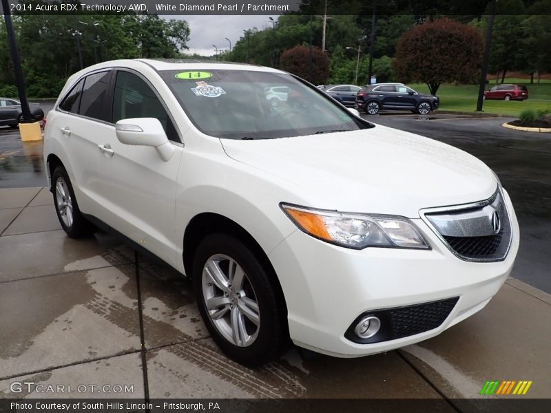 White Diamond Pearl / Parchment 2014 Acura RDX Technology AWD