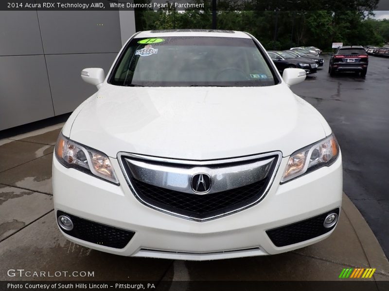 White Diamond Pearl / Parchment 2014 Acura RDX Technology AWD
