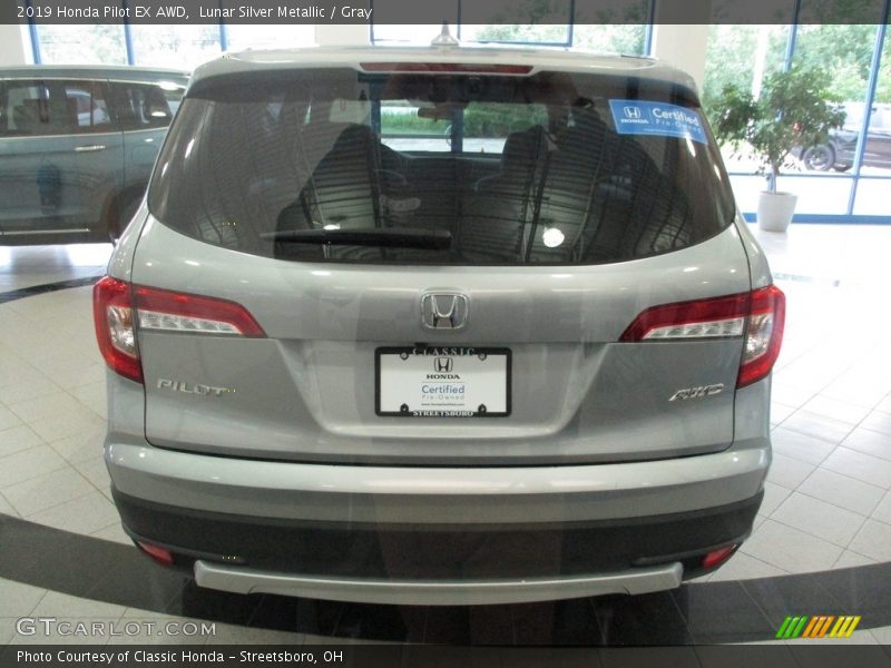 Lunar Silver Metallic / Gray 2019 Honda Pilot EX AWD