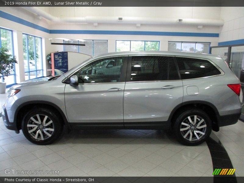 Lunar Silver Metallic / Gray 2019 Honda Pilot EX AWD