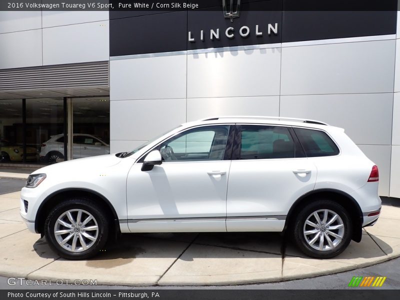 Pure White / Corn Silk Beige 2016 Volkswagen Touareg V6 Sport
