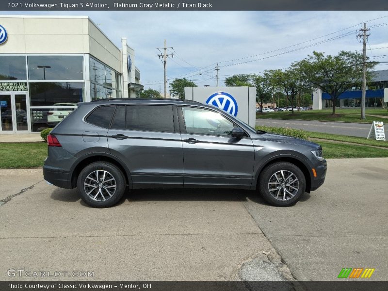 Platinum Gray Metallic / Titan Black 2021 Volkswagen Tiguan S 4Motion