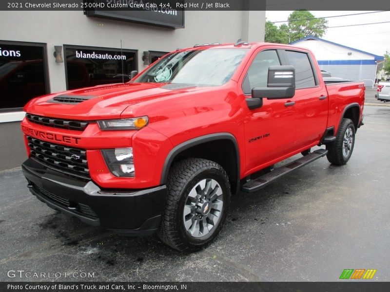 Red Hot / Jet Black 2021 Chevrolet Silverado 2500HD Custom Crew Cab 4x4