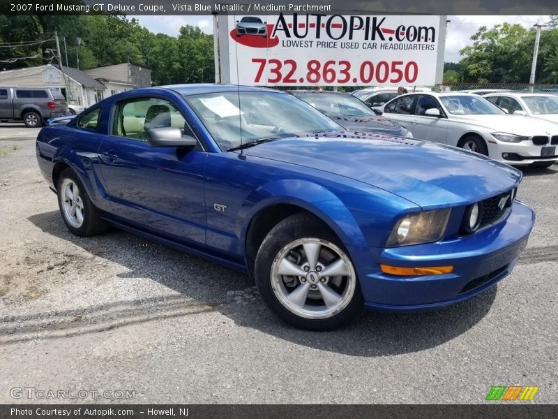 Vista Blue Metallic / Medium Parchment 2007 Ford Mustang GT Deluxe Coupe