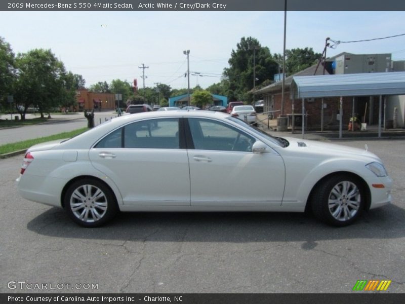 Arctic White / Grey/Dark Grey 2009 Mercedes-Benz S 550 4Matic Sedan