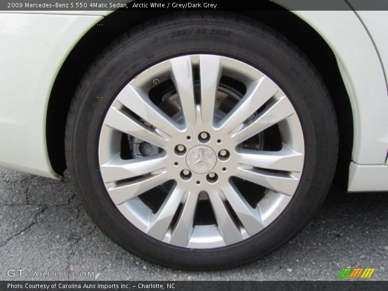 Arctic White / Grey/Dark Grey 2009 Mercedes-Benz S 550 4Matic Sedan