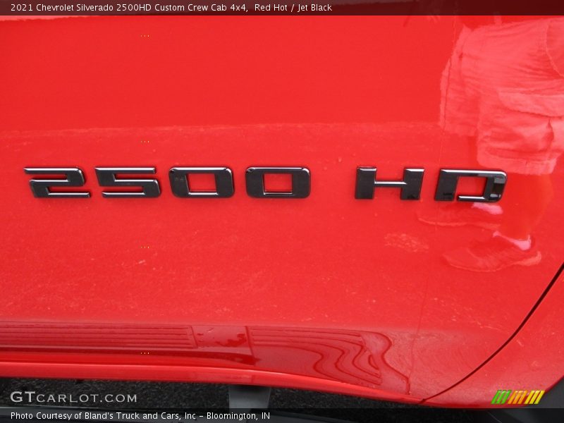 Red Hot / Jet Black 2021 Chevrolet Silverado 2500HD Custom Crew Cab 4x4