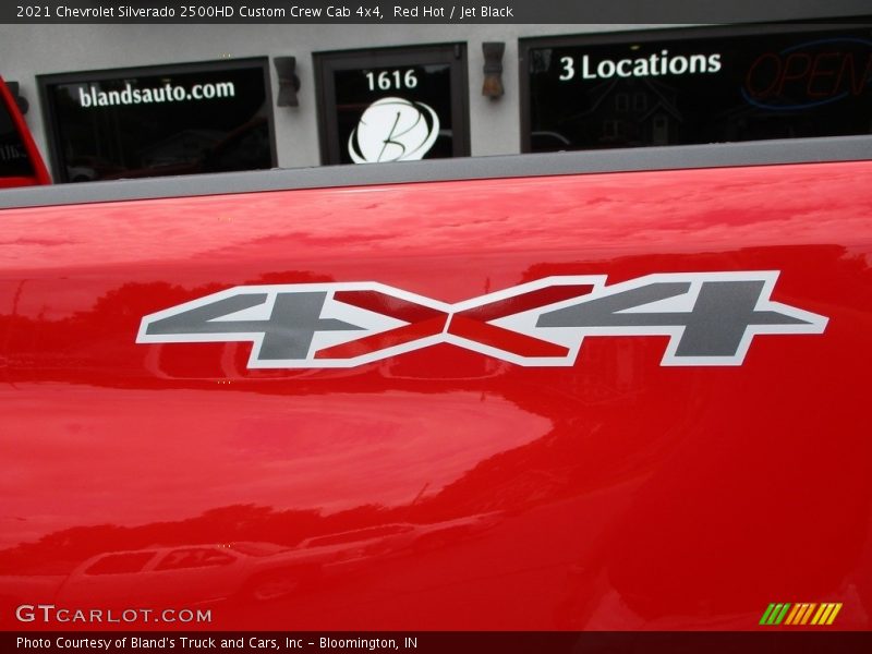 Red Hot / Jet Black 2021 Chevrolet Silverado 2500HD Custom Crew Cab 4x4