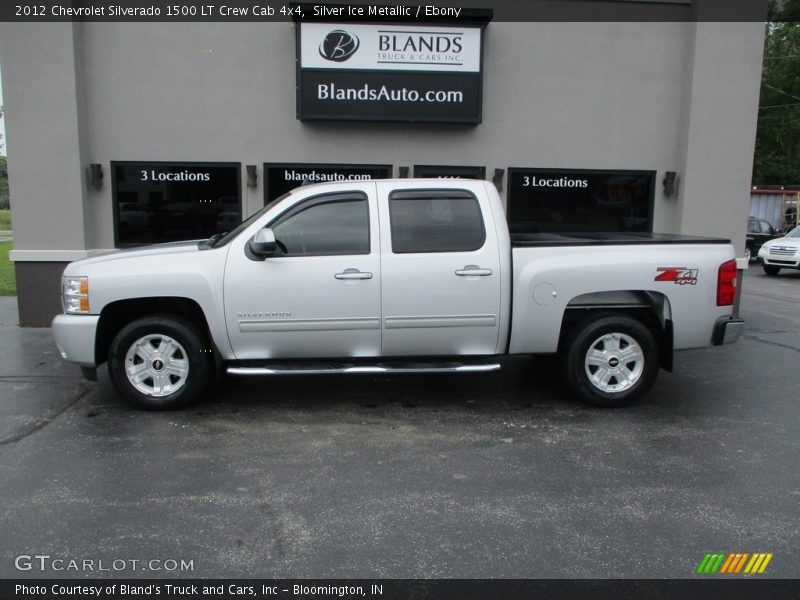 Silver Ice Metallic / Ebony 2012 Chevrolet Silverado 1500 LT Crew Cab 4x4