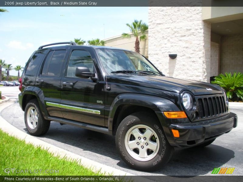 Black / Medium Slate Gray 2006 Jeep Liberty Sport