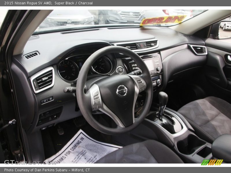 Super Black / Charcoal 2015 Nissan Rogue SV AWD