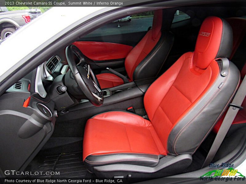 Summit White / Inferno Orange 2013 Chevrolet Camaro SS Coupe