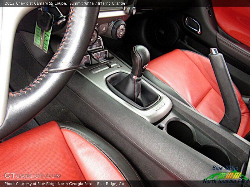 Summit White / Inferno Orange 2013 Chevrolet Camaro SS Coupe