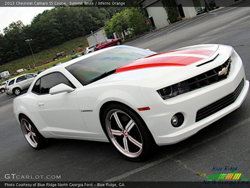 Summit White / Inferno Orange 2013 Chevrolet Camaro SS Coupe