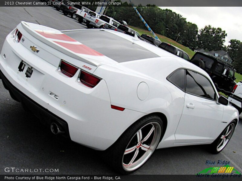 Summit White / Inferno Orange 2013 Chevrolet Camaro SS Coupe
