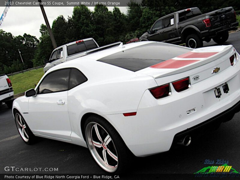 Summit White / Inferno Orange 2013 Chevrolet Camaro SS Coupe