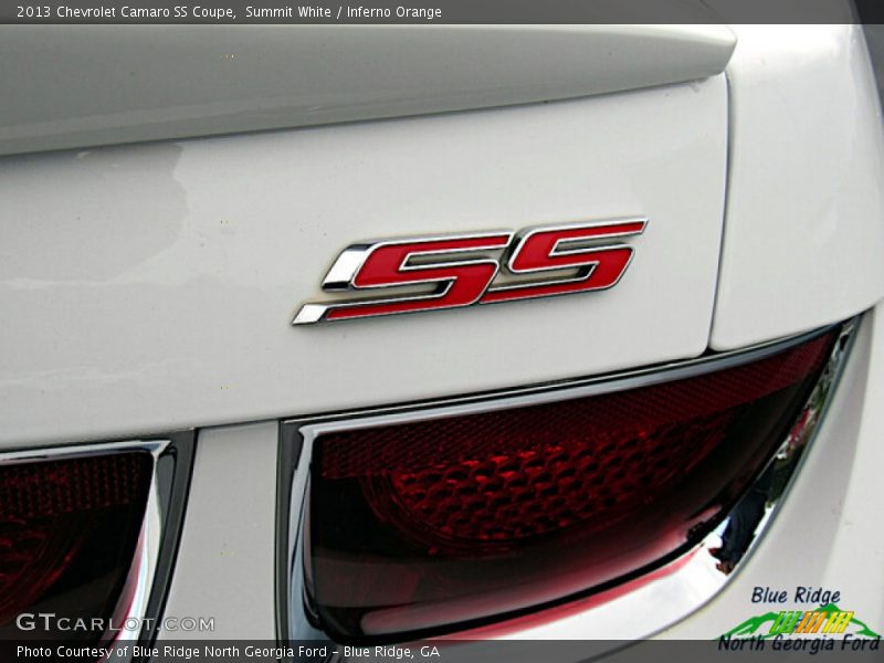 Summit White / Inferno Orange 2013 Chevrolet Camaro SS Coupe