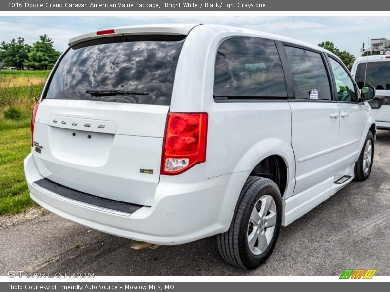 Bright White / Black/Light Graystone 2016 Dodge Grand Caravan American Value Package