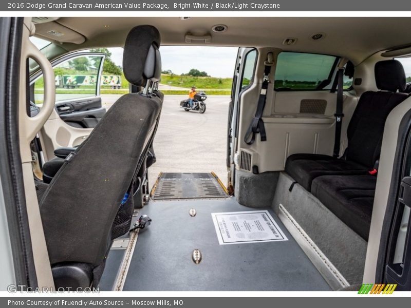 Bright White / Black/Light Graystone 2016 Dodge Grand Caravan American Value Package