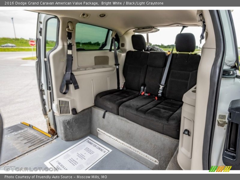 Bright White / Black/Light Graystone 2016 Dodge Grand Caravan American Value Package