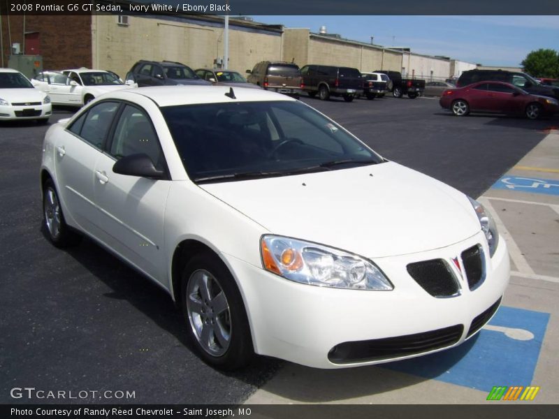 Ivory White / Ebony Black 2008 Pontiac G6 GT Sedan