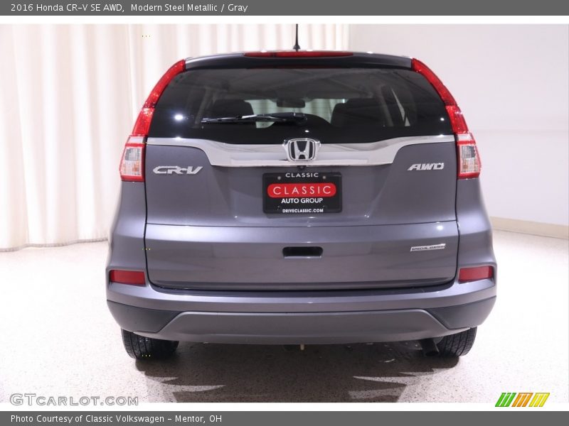 Modern Steel Metallic / Gray 2016 Honda CR-V SE AWD