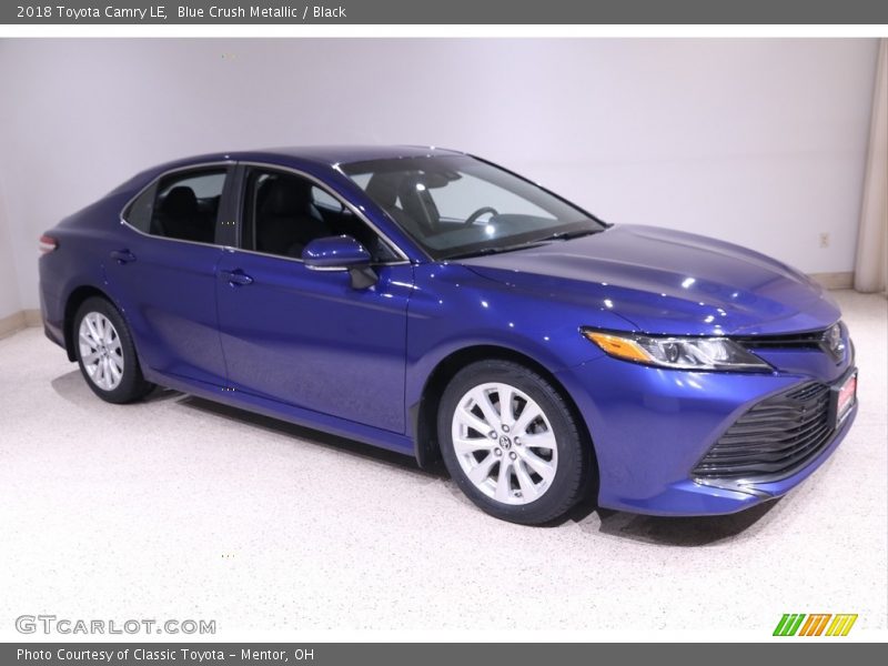 Blue Crush Metallic / Black 2018 Toyota Camry LE