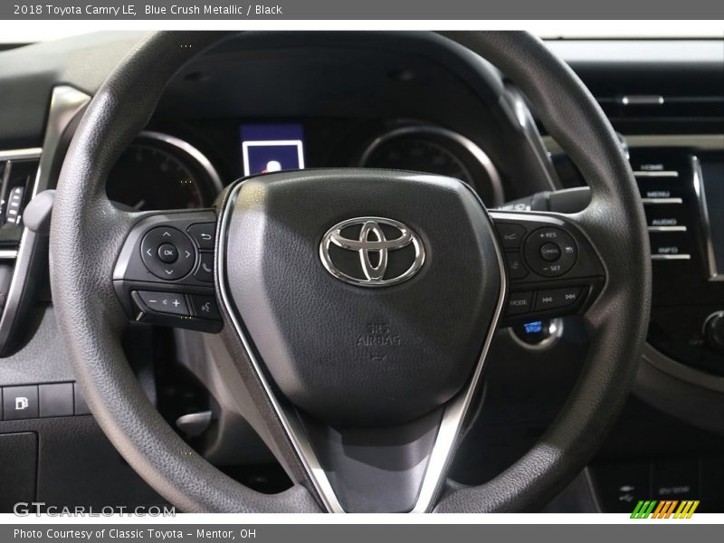 Blue Crush Metallic / Black 2018 Toyota Camry LE