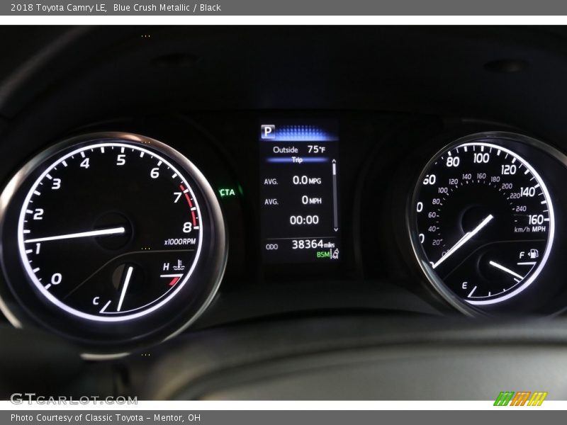 Blue Crush Metallic / Black 2018 Toyota Camry LE