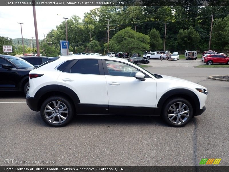 Snowflake White Pearl Mica / Black 2021 Mazda CX-30 Preferred AWD