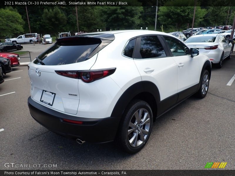 Snowflake White Pearl Mica / Black 2021 Mazda CX-30 Preferred AWD