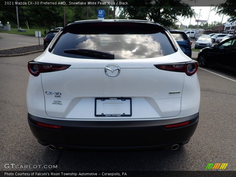 Snowflake White Pearl Mica / Black 2021 Mazda CX-30 Preferred AWD