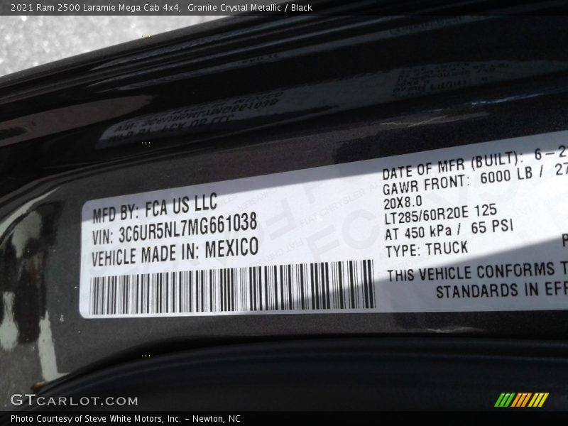Granite Crystal Metallic / Black 2021 Ram 2500 Laramie Mega Cab 4x4
