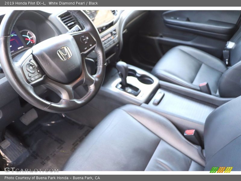 White Diamond Pearl / Black 2019 Honda Pilot EX-L