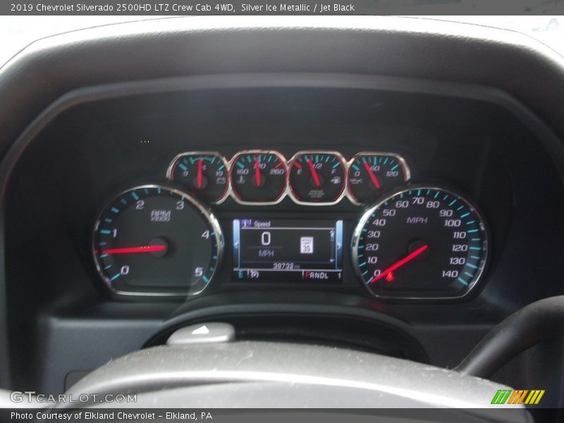 Silver Ice Metallic / Jet Black 2019 Chevrolet Silverado 2500HD LTZ Crew Cab 4WD