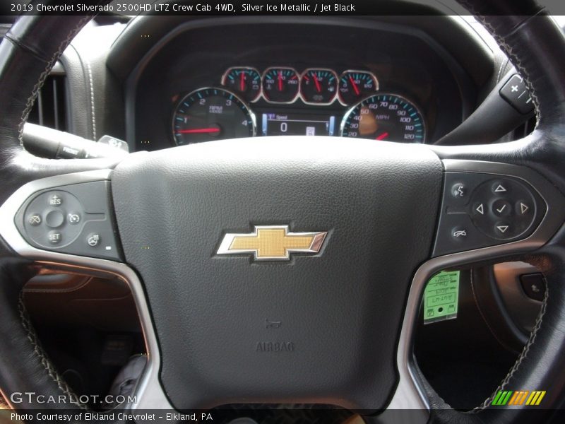 Silver Ice Metallic / Jet Black 2019 Chevrolet Silverado 2500HD LTZ Crew Cab 4WD