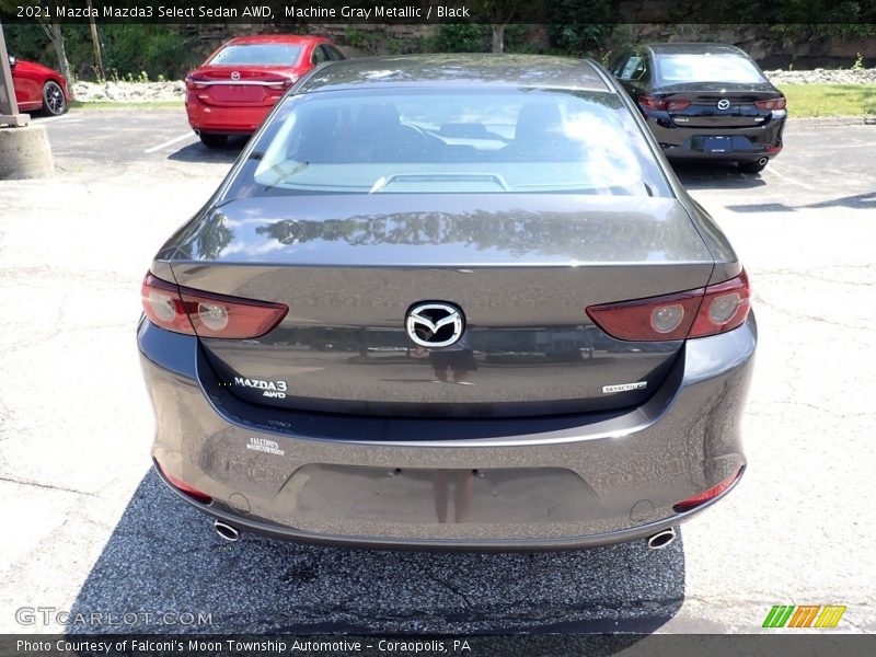 Machine Gray Metallic / Black 2021 Mazda Mazda3 Select Sedan AWD