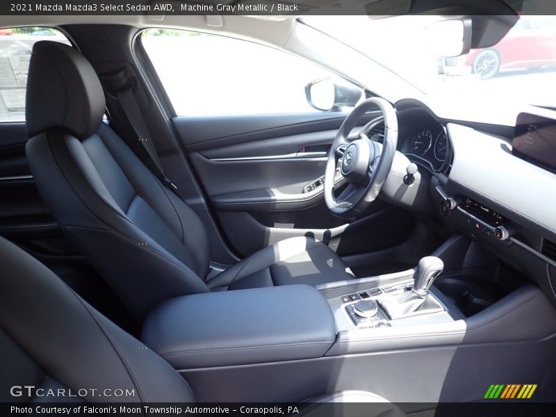 Machine Gray Metallic / Black 2021 Mazda Mazda3 Select Sedan AWD