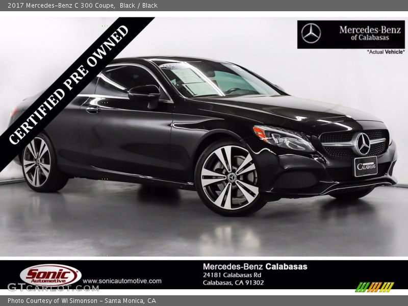 Black / Black 2017 Mercedes-Benz C 300 Coupe