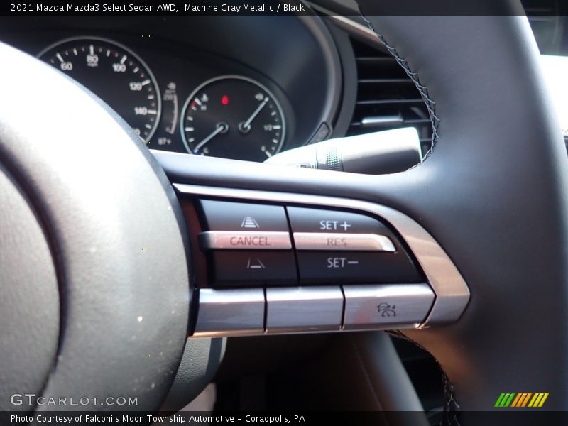 Machine Gray Metallic / Black 2021 Mazda Mazda3 Select Sedan AWD